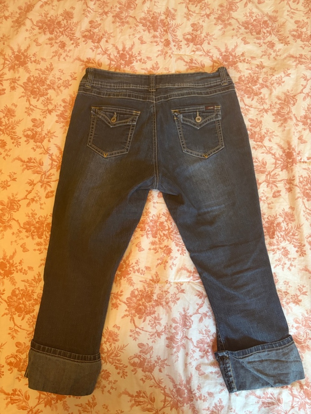 Angels Dark Blue Capris Jeans - Picture 2 of 4